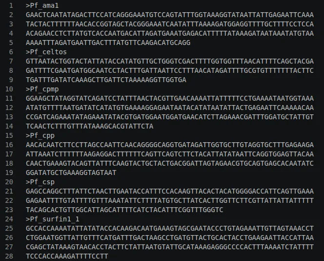 Sample output — Consensus Sequence